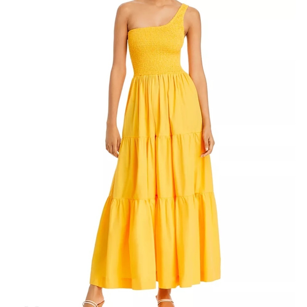Nine West Yellow One-Shoulder Dress - Picture 1 of 14